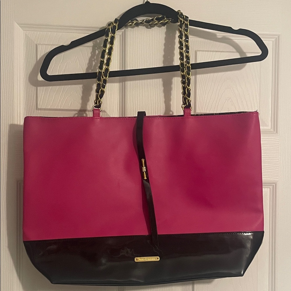 Juicy Couture Pink and Black Tote Bag